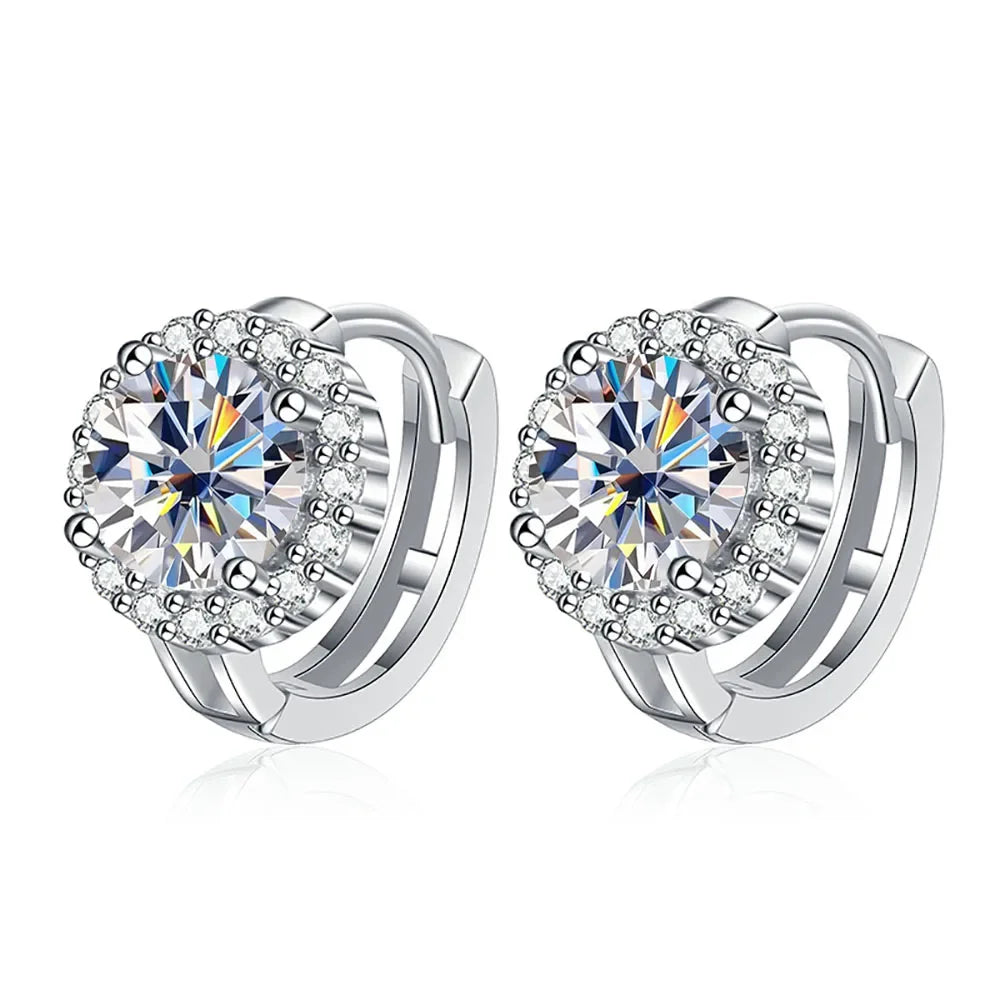 Serenity 2ct D Color Moissanite S925 Sterling Silver Earrings