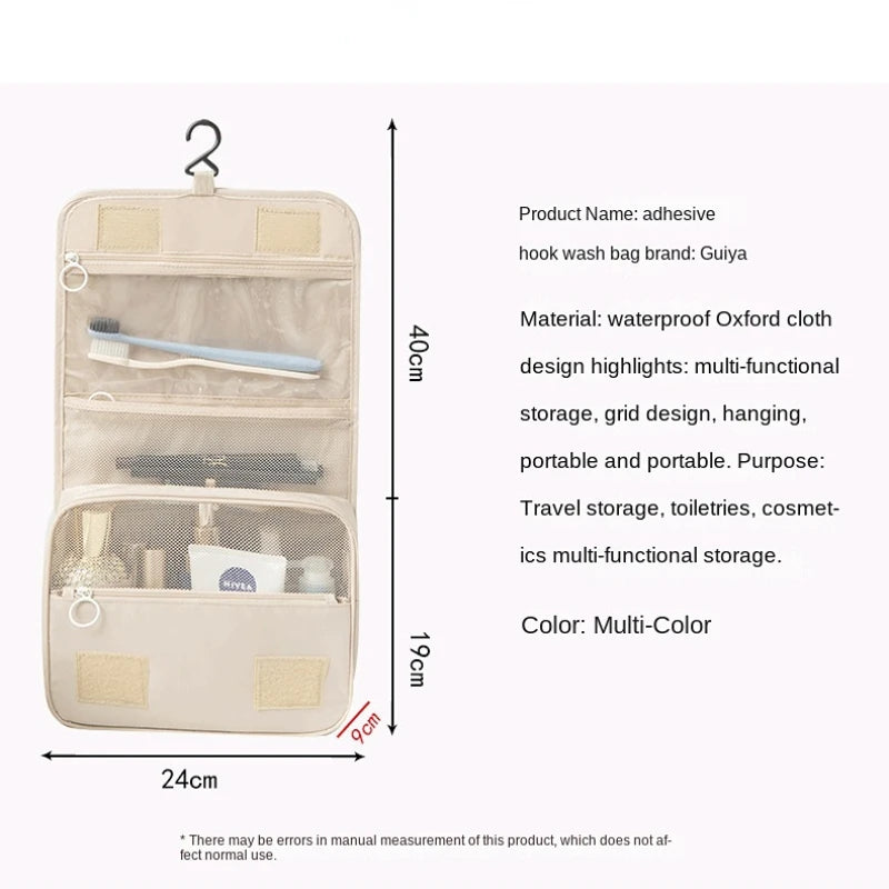 Cosmetic Bags Wash Travel Nylon Hook Cosmetic Bag Toiletries Organizer Waterproof Storage Neceser Hanging Bathroom