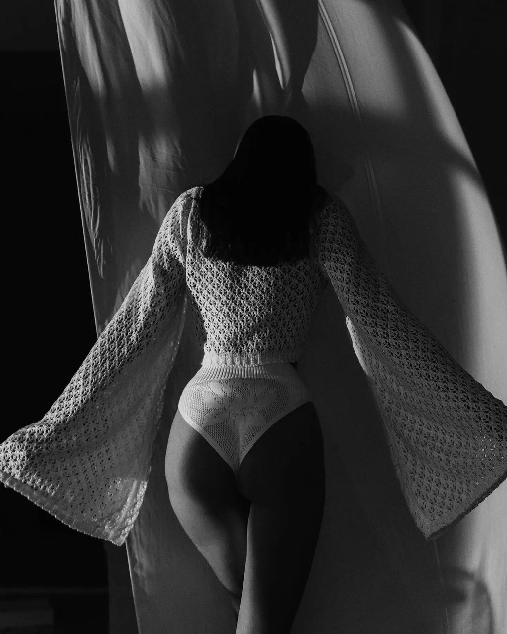 Sexy Knit Set White Cut Out Swimsuit Cover Up 2025 Women's Summer Bell Sleeve Lace-up Loose Top Beach Half Skirt Two-piece K136 Luxlife Brands