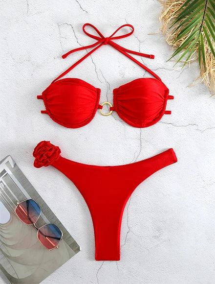 2025 Fashionable Women's Two-Piece Swimsuit - Vibrant Neon Green Color Perfect for Beach Wear and Pool Parties Summer Getaways Luxlife Brands