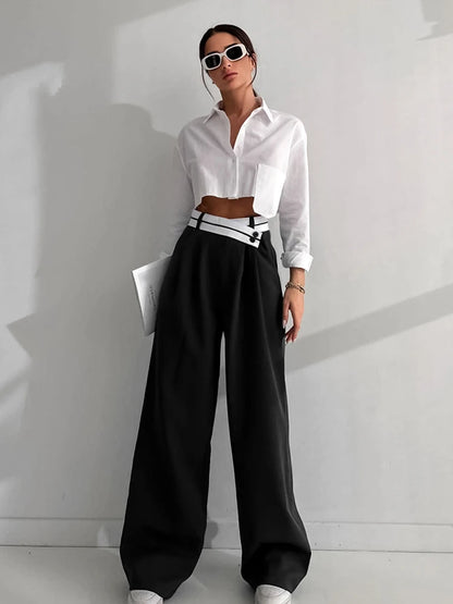 2023 Summer Spring Women Wig Leg Oversized Harem Pants Trousers Streetwear High Waist Loose Fit Baggy Pants Cargo