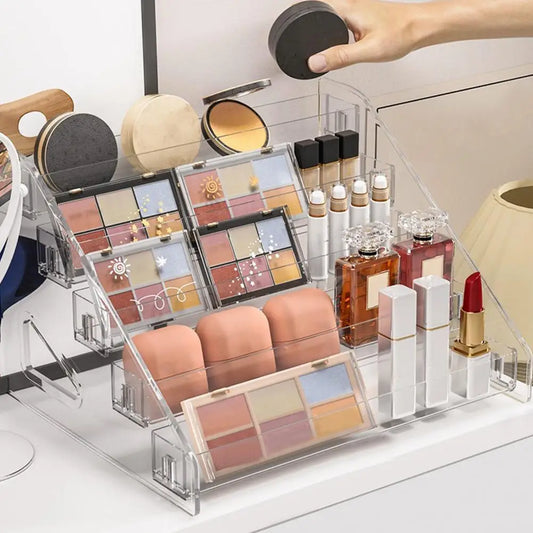 Cosmetic Storage Rack 5-layer Multifunctional Makeup Organizer Box for Lipsticks Eyeshadow Skincare Products Transparent Desktop LUXLIFE BRANDS