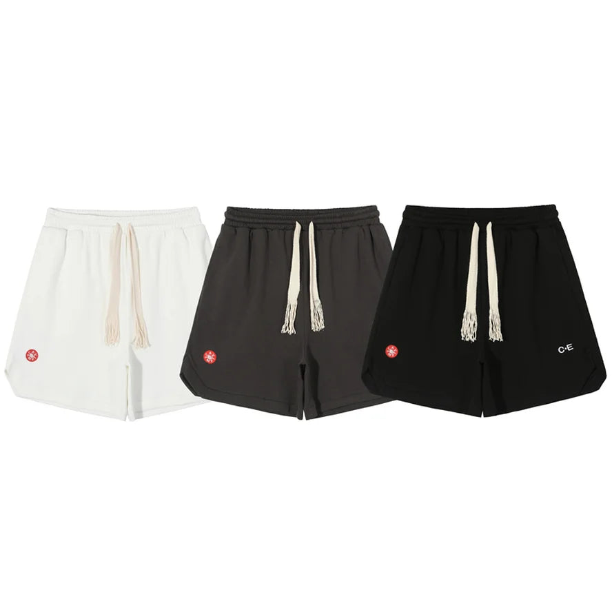 Cavempt Shorts CAV EMPT C.E Drawstring Shorts Men Women 1:1 High Quality Pockets Terry Solid Breeches LUXLIFE BRANDS