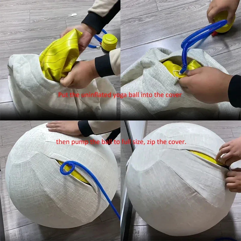 Yoga Ball With Dustproof Protector Cover
