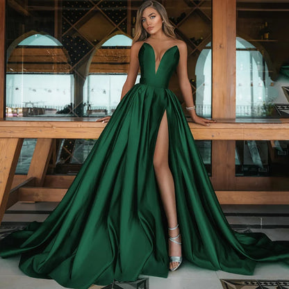 Holiday Satin Mermaid Gown