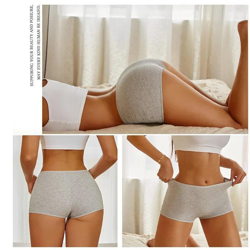 Women's Cotton Seamless Sports Boxers XS-XL