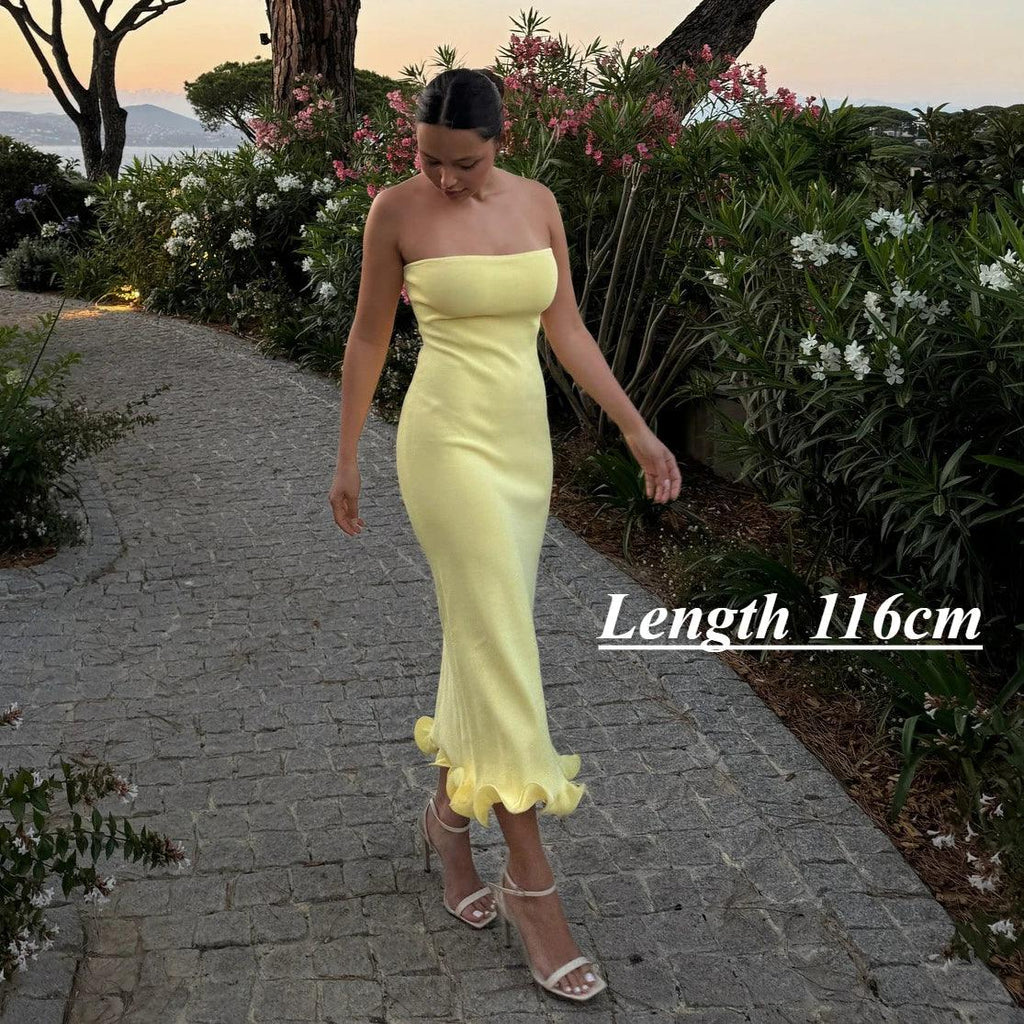 Autumn Knitted Mini Dress Women Elegant Long Sleeve Bodycon Sweater Dresses Winter Fashion Y2K Ruffle Birthday Party Dress 2024