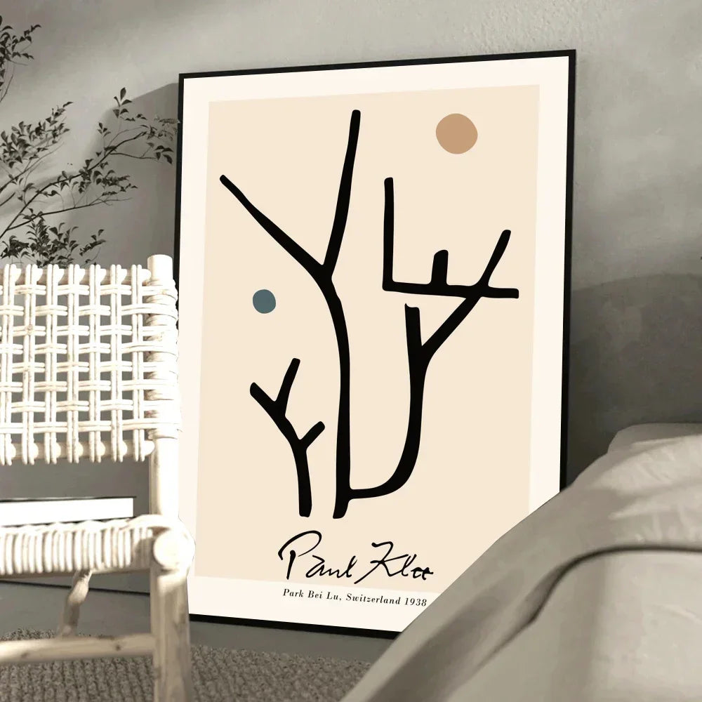 1PC Paul Klee Abstract Painting Artwork Poster Paper Print Home Living Room Bedroom Entrance Bar Restaurant Cafe Art Painting