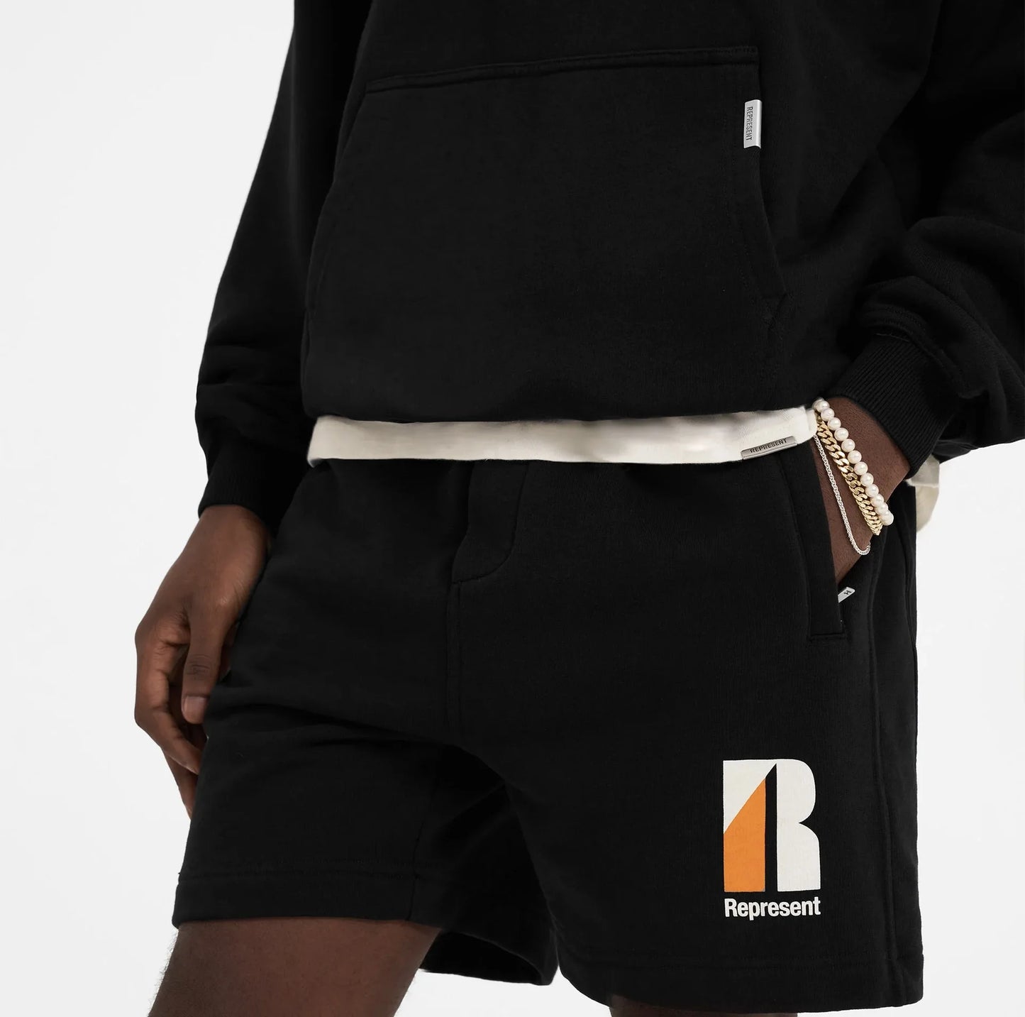 French Terry 100% Cotton Mens Casual Gym Sweat Shorts Relaxed Fit Heavyweight Loose Embroidered Logo Sport Shorts LUXLIFE BRANDS