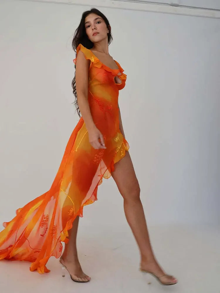 Jojo High Slit Maxi Dress LUXLIFE BRANDS