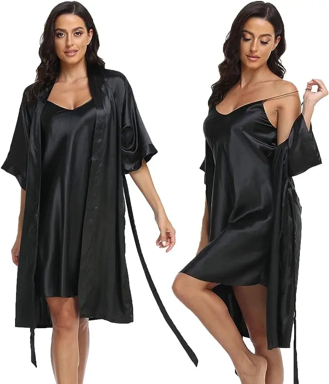 Silk Evening Chemise Nightgown LUXLIFE BRANDS