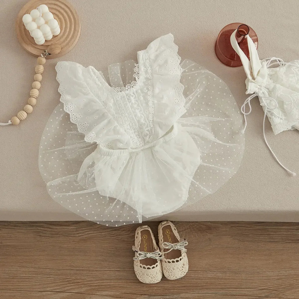 LUX BABY Flower Lace Romper Jumpsuits 0-24M