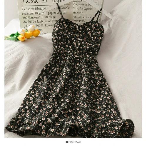 Neploe Vintage Print Bohemian Holiday Dress Women High Waist Hip A Line Slim Vestidos V Neck Sleeveless Off Shoulder Robe Summer