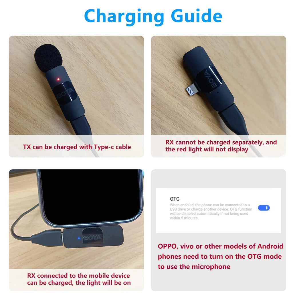 BOYA BY-V Professional Wireless Lavalier Mini Microphone for iPhone iPad Android Live Broadcast Gaming Recording Interview Vlog LUXLIFE BRANDS