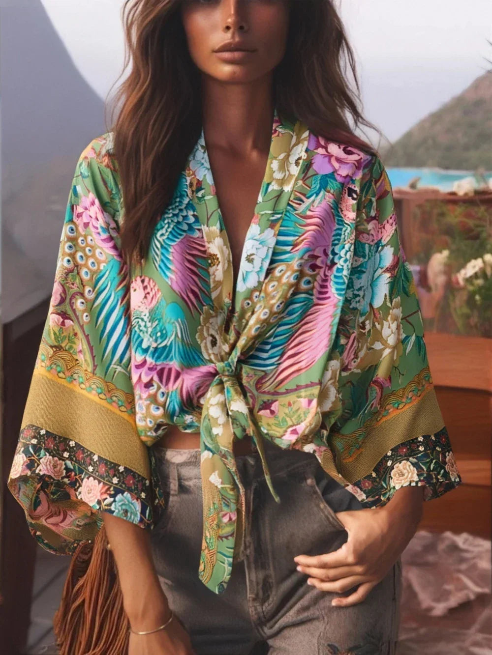 Tropical Vintage Boho Kimono