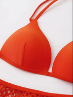 Nadanbao Sexy Mesh Solid Bikini Set Swimsuits for Woman Backless Travel Party Swimwear Female Summer Beach Fashion Bikini Luxlife Brands