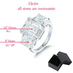 Lux Emerald Moissanite Engagement Ring - Includes GRA Certificate LUXLIFE BRANDS