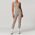 Hearuisavy 2-Piece Yoga Sets Sports Suit Women Fitness Tracksuit Running Workout Shirt Yoga Clothing Quick-Drying Gym Set Women Luxlife Brands