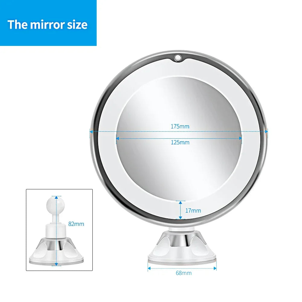 Makeup Vanity Mirror with 10X Lights LED Mirror Makeup Mirror Light Miroir Espelho Eclairage Vanity Light Makeup Storage Box LUXLIFE BRANDS