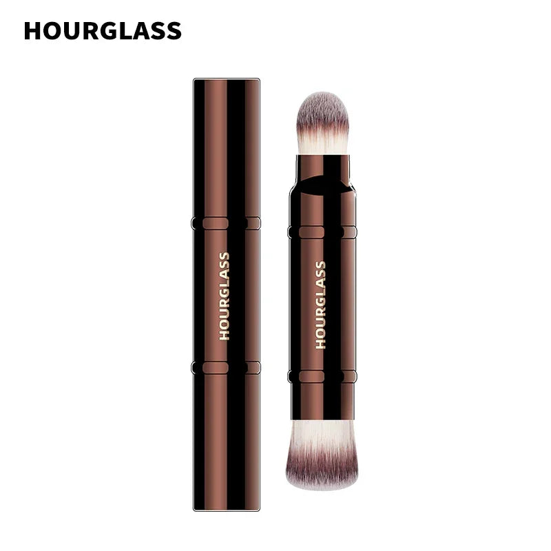 Hourglass Makeup Brush- No.15 Retractable Double-Ended Complexion Brush Soft Fiber Hair Fashion Design Single Face Brush Luxlife Brands