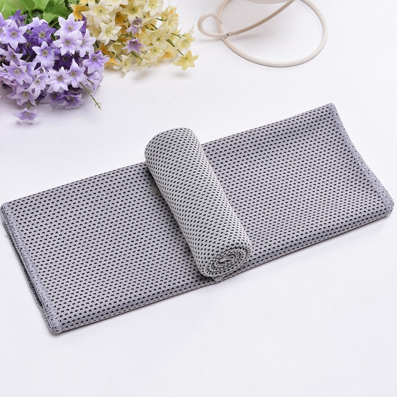 Portable Sport Towel 90*30cm Quick Drying Instant Cooling Outdoor Travel Fitness Running Reusable Face Towel Heat Relief Silica