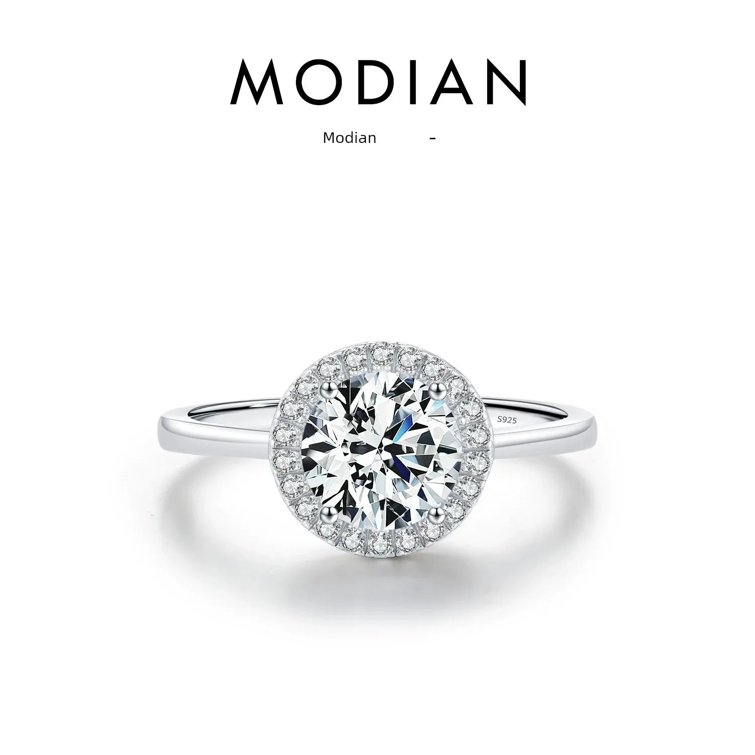 Modian Sterling Silver Luxury Super Shiny Female Zircon