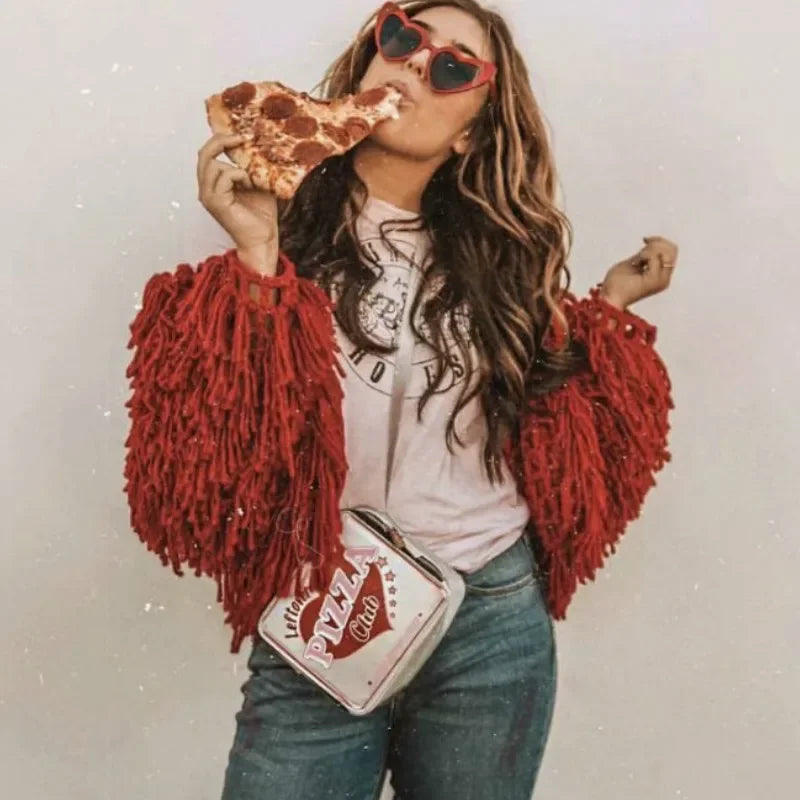 Trendy Handmade Fringe Coat LUXLIFE BRANDS