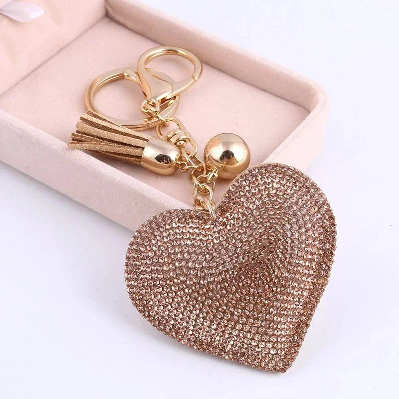 Heart Shaped Bling Keychain LUXLIFE BRANDS