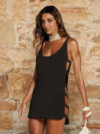 Women's Sexy Knit Side Cut Out Beach Mini Dress Luxlife Brands