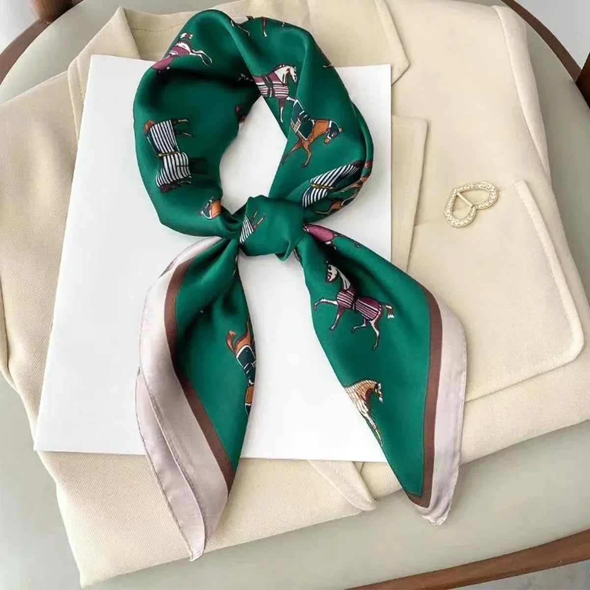 Fashion Luxury Brand 70cm Silk Square Scarf Women Satin Neck Tie Female Hair Bandana Headkerchief Shawl Wrap Hijab Echarpe Luxlife Brands