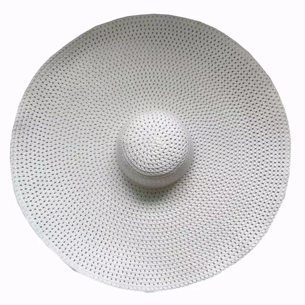 70cm Oversized Wide Brim Sun Hat Travel Large UV Protection Beach Straw Hats Women's Summer Floppy Foldable Chapeaux Wholesale