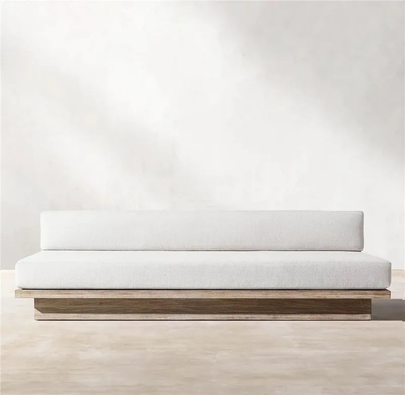 Outdoor Sofa, Creative Garden Courtyard Teak Furniture, Waterproof and Sun-proof, Outdoor Open-air Sofa Set