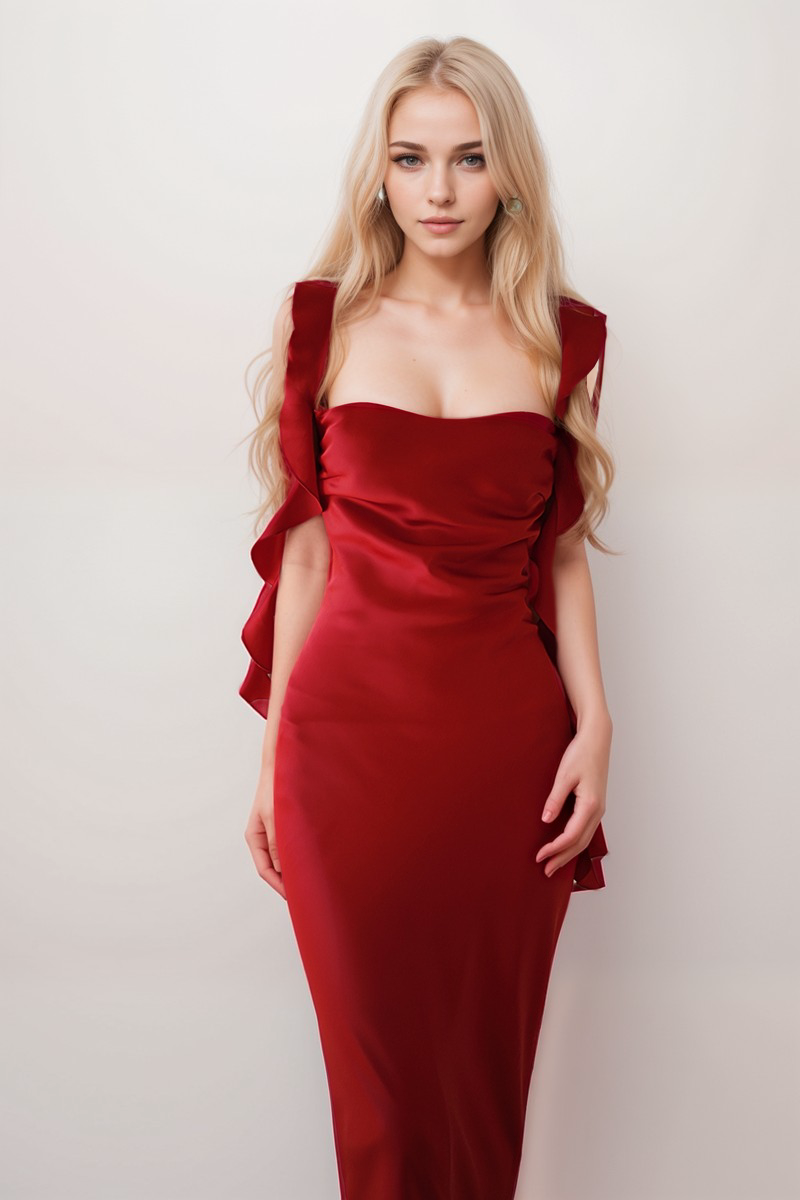 Holiday Satin Formal Gown