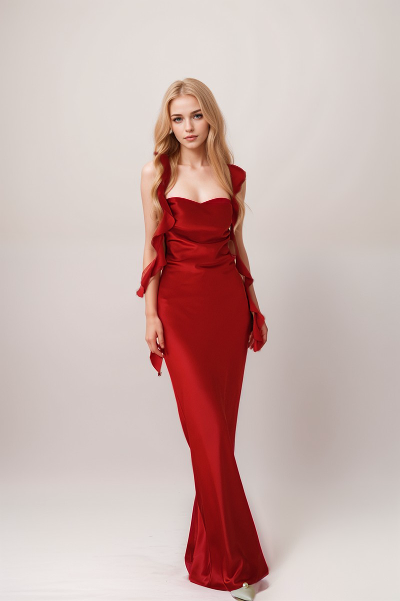 Holiday Satin Formal Gown