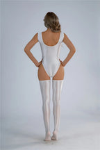 Women Candy Color Oil Glossy Elastic Bodysuit Bodycon Rompers One-piece Swimsuit Silky Tights Satin Backless Shaper Sexy Leotard Luxlife Brands