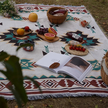 Boho Linen Picnic Blanket