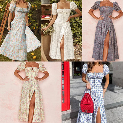 French Floral Maxi Dress