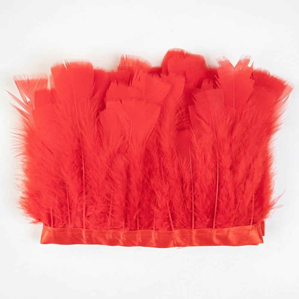 Professional Turkey Feather Fringe Trim 10-15cm