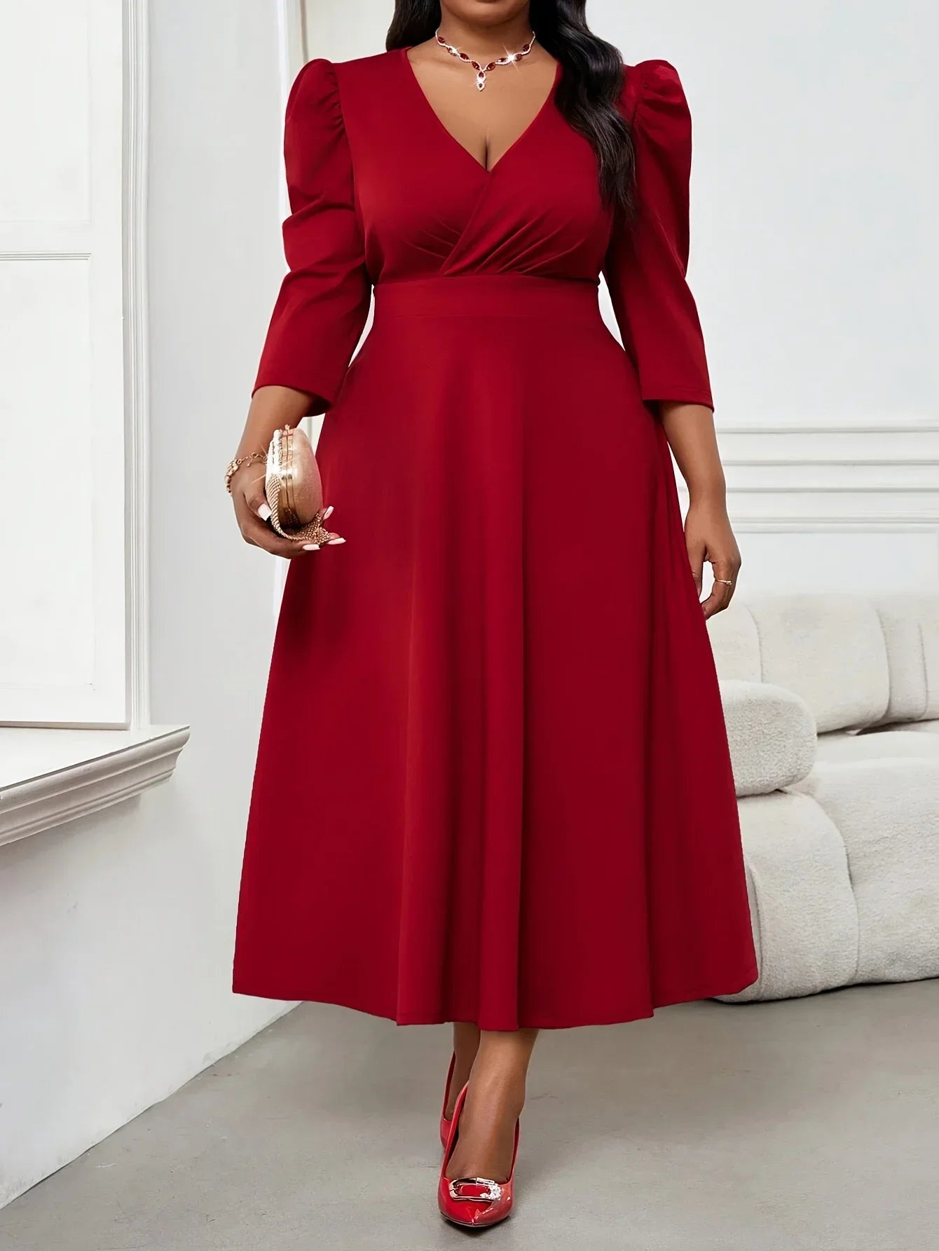 Elegant Red Event Dress Luxlife Brands