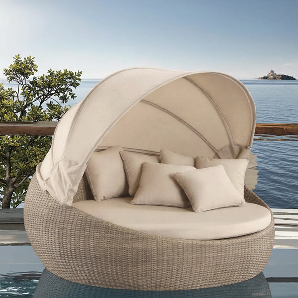 LUXHOME Modern Outdoor Sun Lounger