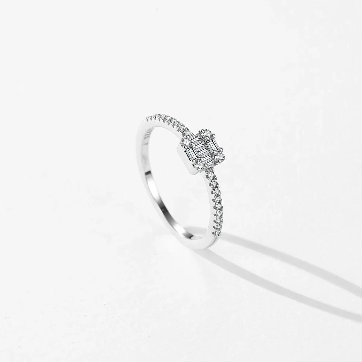 Solid 925 Sterling Silver CZ Ring