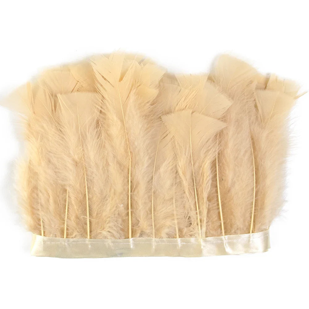 Professional Turkey Feather Fringe Trim 10-15cm