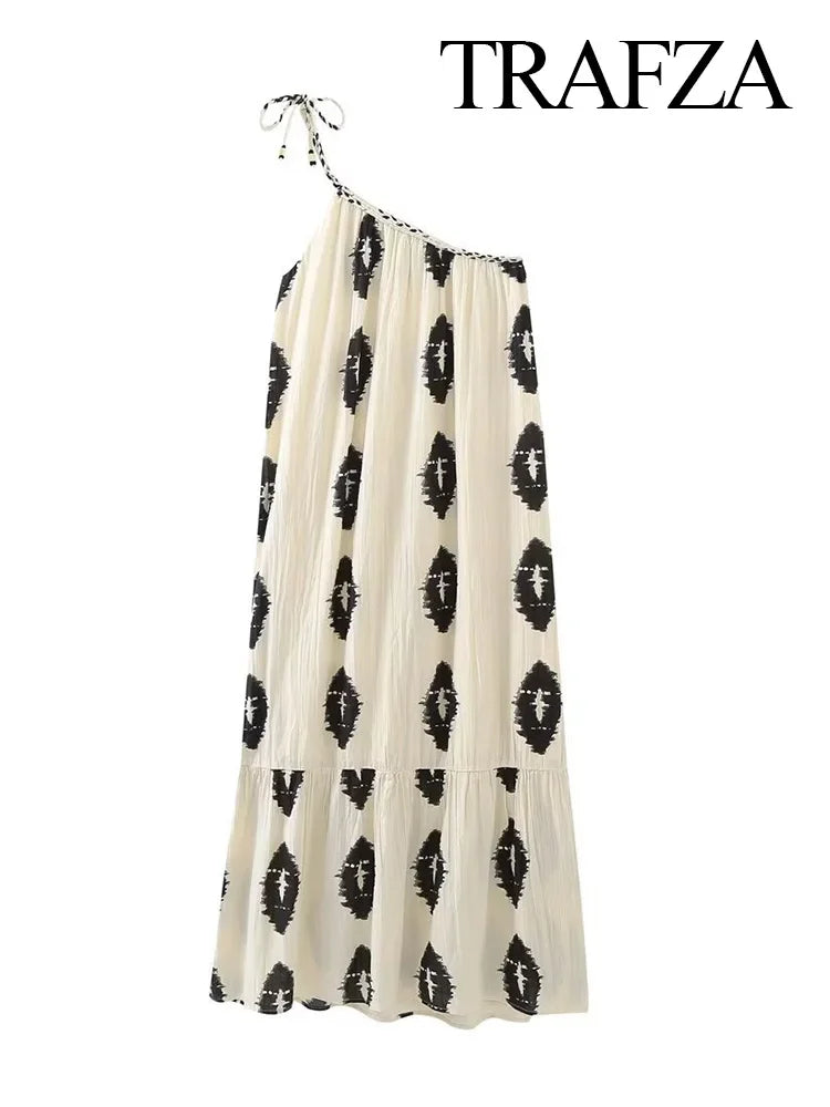 Boho Resort Print Casual Dress LUXLIFE BRANDS