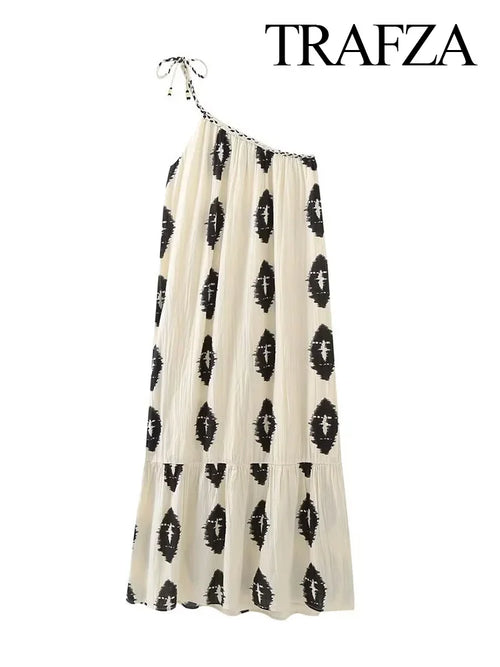 Boho Resort Print Casual Dress LUXLIFE BRANDS