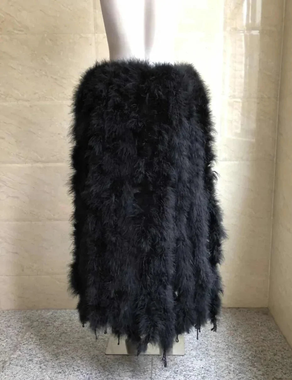 Long Feather Bustle Skirt Costume Accessory