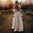 Tulle Maternity Long Sleeve Gown 2 Pc Set Luxlife Brands