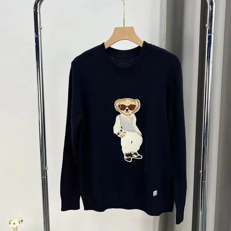 Designer Knit Bear Sweater LUXLIFE BRANDS
