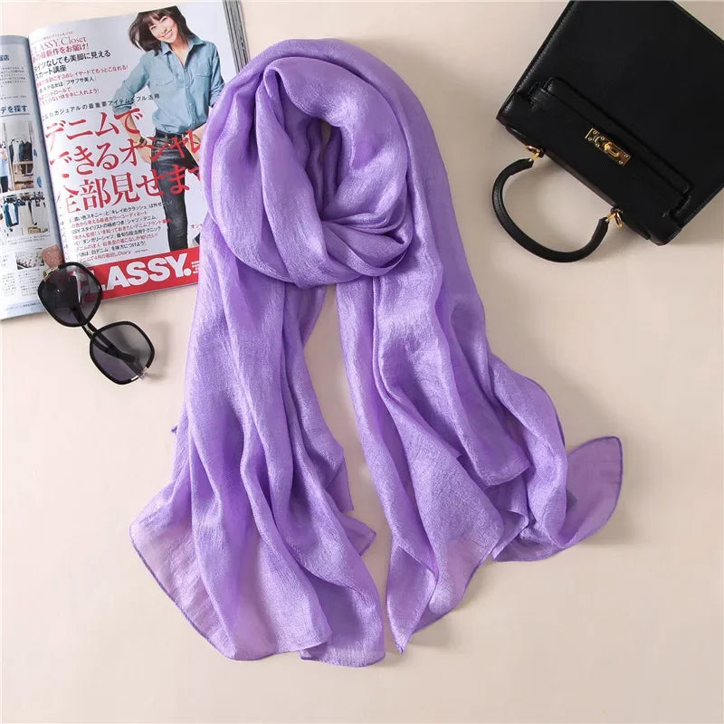 Silk Linen Shawls Scarves