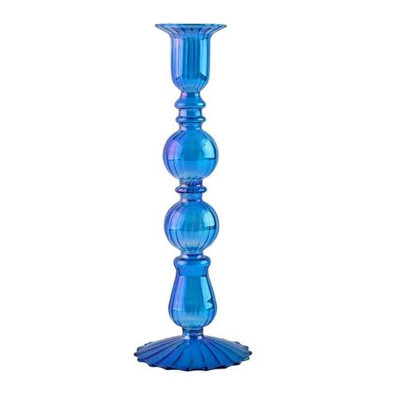 Floriddle Retro Candlesticks Taper Candle Holders Tall Candlesticks Decoration Party Glass Vase Home Decor Wedding Decoration Luxlife Brands