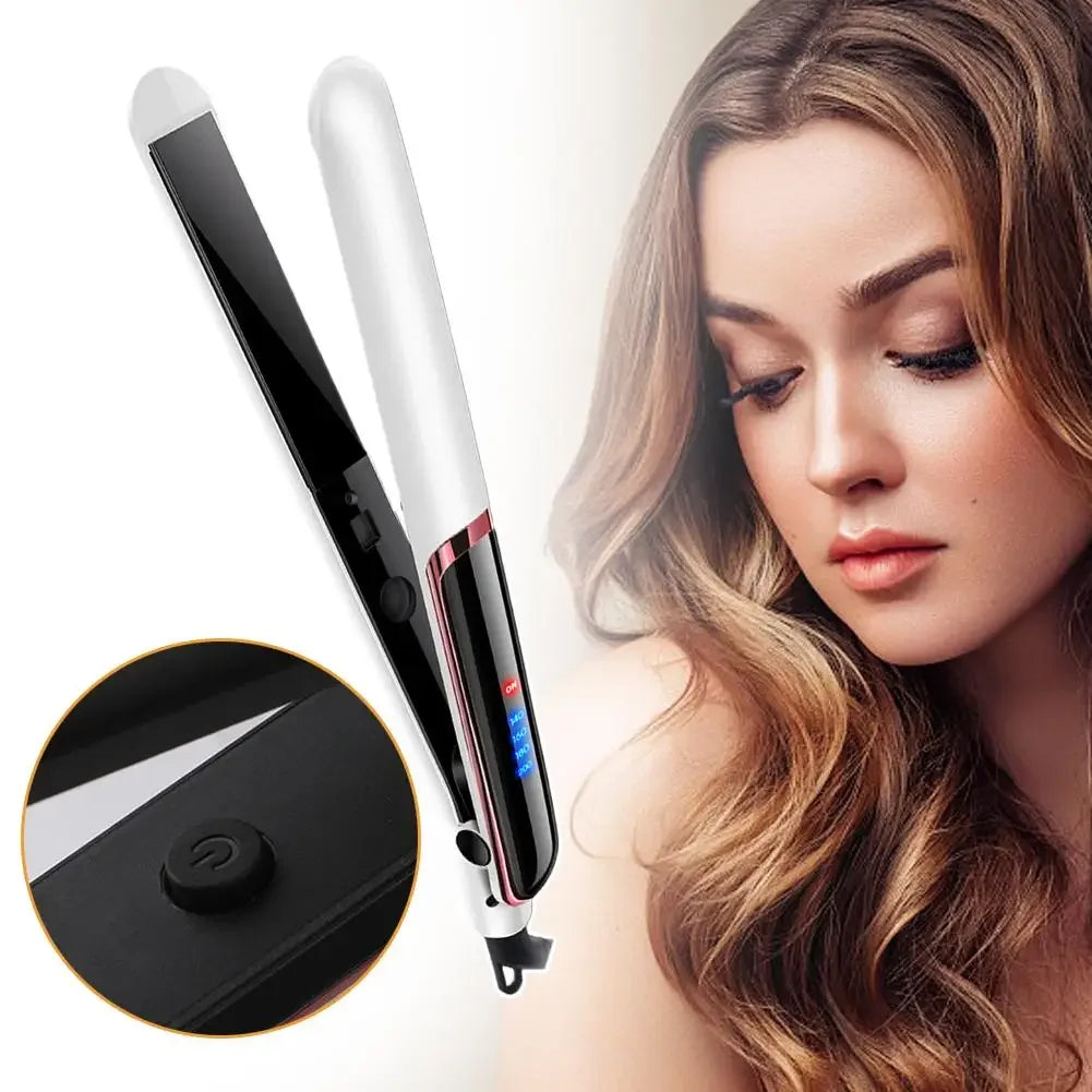 Professional Hair Straightener Ceramic Ionic Fast Heat-Up Ion Negative Hair Iron Iron Display Straightener Hair Lcd Flat X5P2 LUXLIFE BRANDS